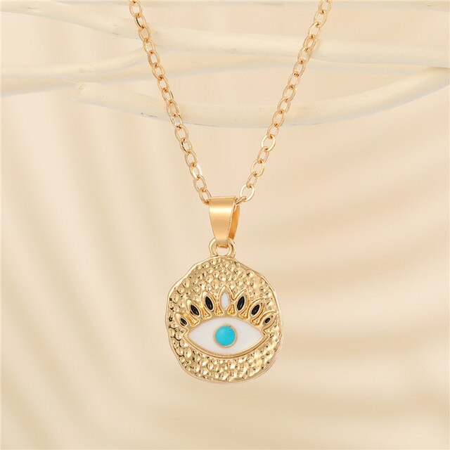 Crystal Turkish Evil Eye Necklace