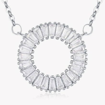 Sparkling Clear Round Necklace