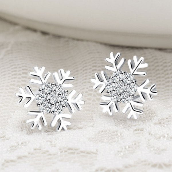 Snowflake Stud Earrings