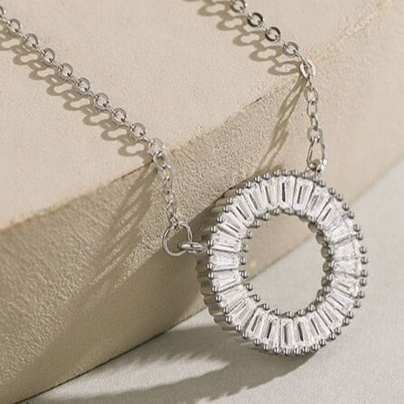 Sparkling Clear Round Necklace