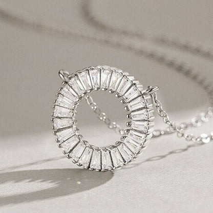 Sparkling Clear Round Necklace